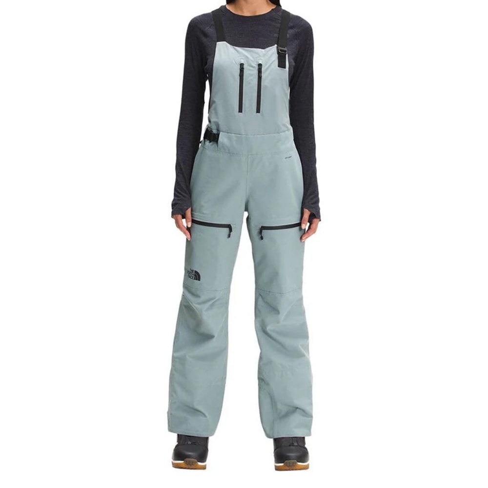 The North Face Medium Women's Ceptor Bib Snow Pants in Silver Blue